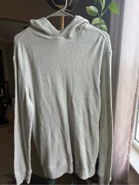 Old Navy Light Sage Waffle Hooded Pullover